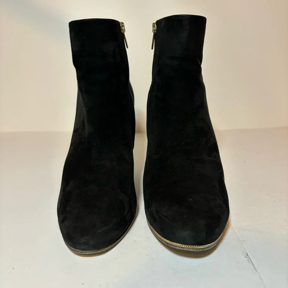 Salvatore Ferragamo Womens Boutique Black Suede High Wedge Ankle Bootie Size 9 B - Picture 5 of 11
